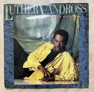 Luther Vandross 'Give Me the Reason' Vinyl LP Record with lyric sheet 1986