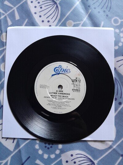 Luther Vandross: Never Too Much (Remix '89) 7" Vinyl Single LUTH 12