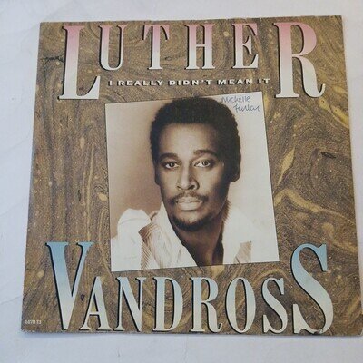 Luther Vandross 'I Really Didn't Mean It' 12" Vinyl Single. Very Good Condition
