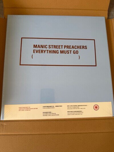 Manic Street Preachers: Everything Must Go LP/CD/DVD 20th Anni Del Box Set - NEW