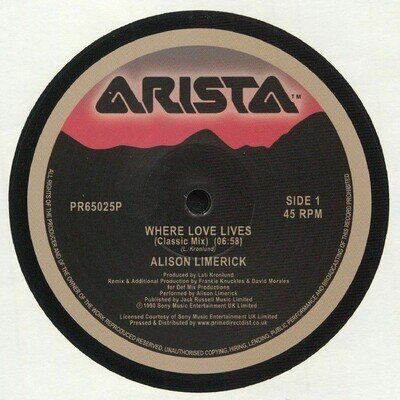 LIMERICK, Alison - Where Love Lives (30th Anniversary Edition) - Vinyl (12")