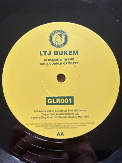 LTJ Bukem - Demon's Theme / A Couple of Beats 12" Vinyl Record, GLR001, 2000