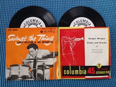 Louis Bellson - Swings The Thing + Meade Lux Lewis - Boogie Woogie - 2 x 7" 45