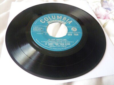 Meade Lux Lewis 7" EP Shout For Joy plays top VG Cafe Society Rag jazz piano