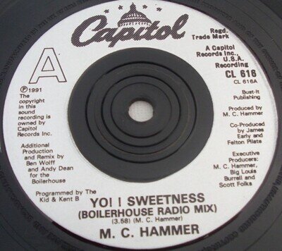 MC HAMMER - YO SWEETNESS 7" Vinyl Single