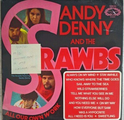 Sandy Denny and The Strawbs All Our Own Work Vinyl Record VG+/VG SHM 813 1973