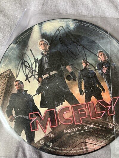 McFly Signed Party Girl Picture Disc Vinyl - 7" Single Limited Edition
