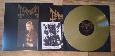 Mayhem Live in zeitz gold vinyl lp with booklet darkthrone bathory taake