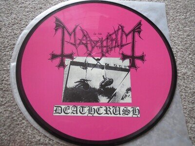 MAYHEM ~DEATHCRUSH~ AWESOME RARE PICTURE DISC LIMITED EDITION PRESS LP VINYL '98