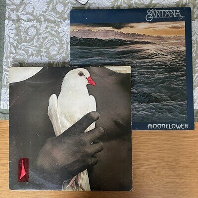 Santana moonflower LP 1977 & Greatest Hits Vinyl 1974 Bundle VGC