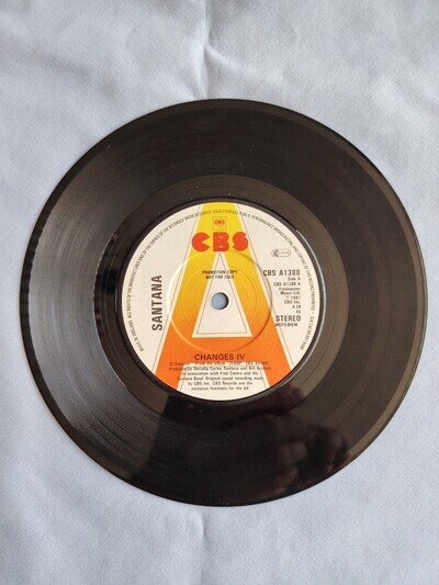 SANTANA "CHANGES IV" 1981 7" PROMO VINYL SINGLE IN A PLAIN SLEEVE