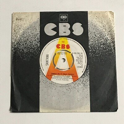 Santana - Samba Pa Ti (Promo) 7" Vinyl Record - S CBS 2561 DJ NM