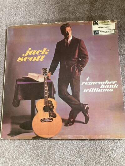 Jack Scott I Remember Hank Williams 1960 LP Top Rank BUY 034 SRX 599 Mono