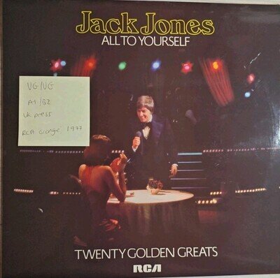 Jack Jones All To Yourself Vinyl Record VG/VG TVL 43002 1977