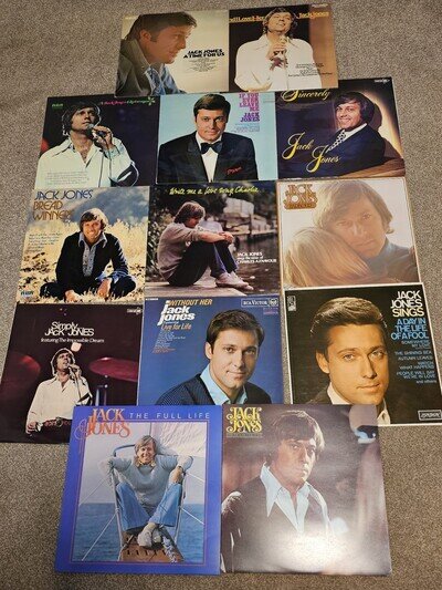 Huge Bundle of 14x Jack Jones Vinyl LPs - Listed