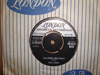 JACK JONES, LOLLIPOPS AND ROSES, LONDON RECORDS 1962 EX+