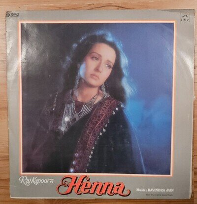 Henna LP Vinyl Record Ravindra Jain Bollywood Hindi Film Rare 1991 Indian VG