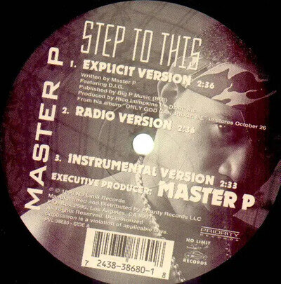 Master P "Step To This" 12" Vinyl Single 45 RPM NEW OVP No Limit Rec
