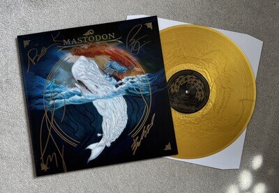 SIGNED Mastodon Leviathan, Limited Edition Gold Nugget Vinyl