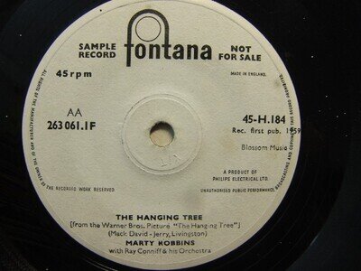 Marty Robbins – The Hanging Tree 1959 Demo 7” Fontana H 184