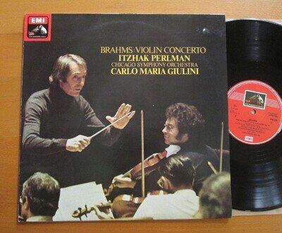 ASD 3385 Brahms Violin Concerto Itzhak Perlman Carlo Maria Giulini NM/EX Quad