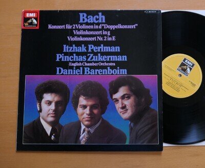 Bach Violin Concertos Itzhak Perlman Zukerman Barenboim EMI 5C 063-02236 Holland