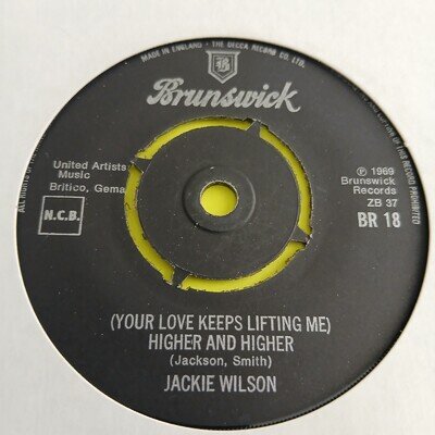 Jackie Wilson - Higher And Higher - Uk Brunswick - Northern Soul 45