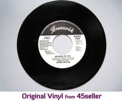 JACKIE WILSON promo 'Because Of You' Northern Soul 45