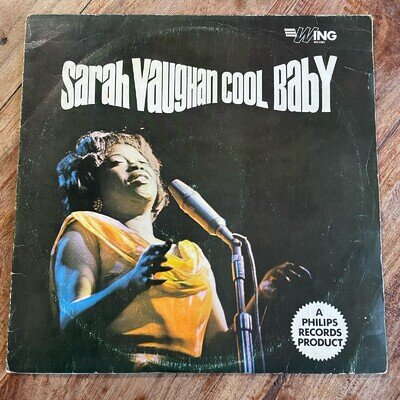 SARAH VAUGHAN - COOL BABY VG+/VG+ VINYL LP / FIRST PRESSING