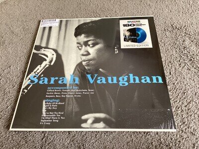 Sarah Vaughan - Limited Edition 180grm Blue Vinyl