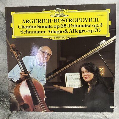 Martha Argerich Rostropovich Chopin Schumann Vinyl LP