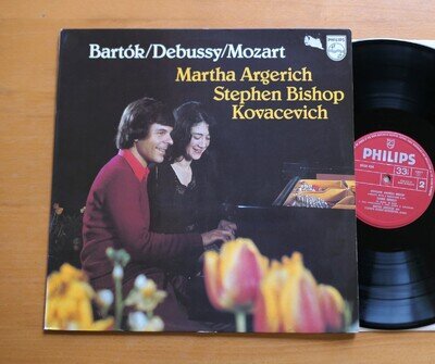 Philips 9500 434 Bartok Debussy Mozart Martha Argerich Stephen Bishop NM/VG