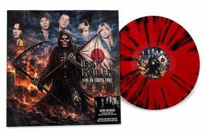 Iron Maiden Red & Black Splatter vinyl LP Live In Japan 1981. Limited To 500.