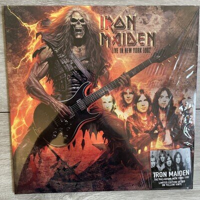 Iron Maiden Live In New York 1982 On Yellow Vinyl LP. Limited To 500