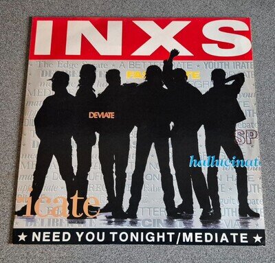 1987 INXS 12" VINYL SINGLE *NEED YOU TONIGHT / MEDIATE* MERCURY* INXS812 * VGC