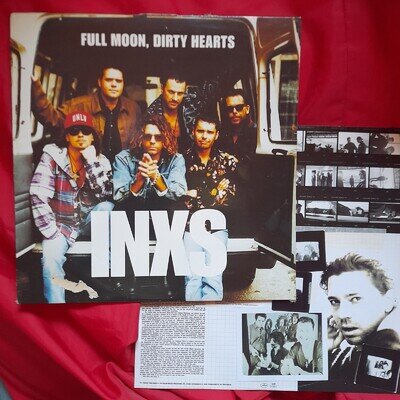 INXS Full Moon,Dirty Hearts LP vinyl record ORIGINAL 1st UK MERCURY 1993 + Inner