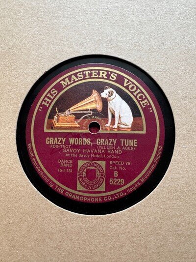 78Rpm, Hot Dance, Savoy Havana Band / Orpheans 'Crazy Words-Crazy Tune' HMV Hot!
