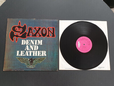 SAXON - DENIM AND LEATHER 1981 UK PRESS 12" VINYL RECORD LP