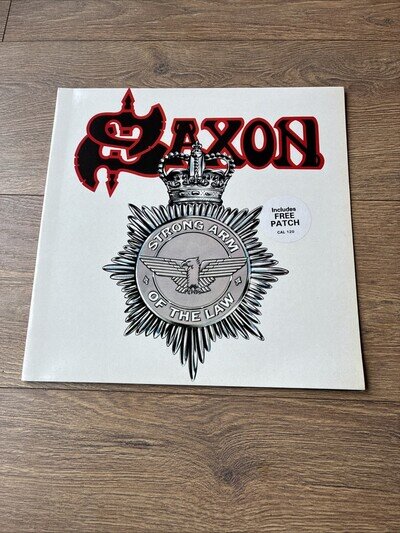 Saxon Strong Arm Of The Law Vinyl Record G/G/G. CAL120 1980. Gatefold.