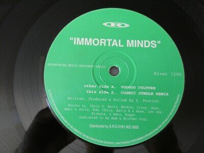 IMMORTAL MINDS - VOODOO CULTURE - 12" SINGLE - 1996 ORIGINAL - EXCELLENT