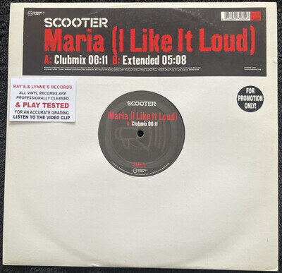 Scooter Maria (I Like It Loud) Clubmix/Extended 12'' PROMO 2003 TESTED EX VIDEO