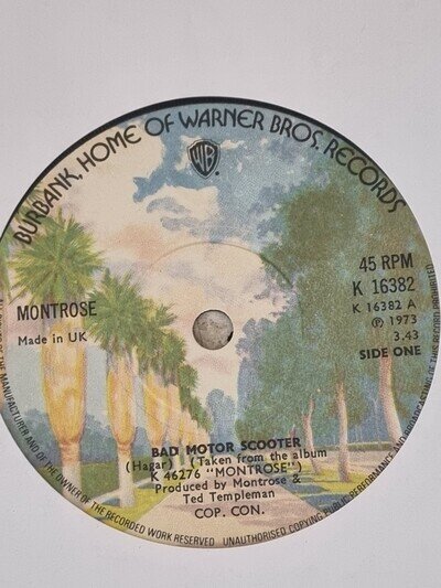 Montrose Bad Motor Scooter 7" Vinyl Single