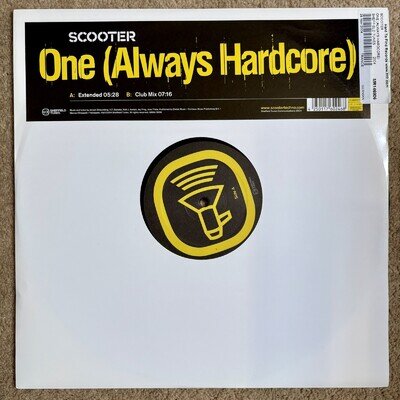 Scooter - One (Always Hardcore) 12” Vinyl Single VG+