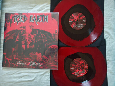 ICED EARTH BURNT OFFERINGS 12"DOUBLE BLACK IN RED VINYL LP NEW