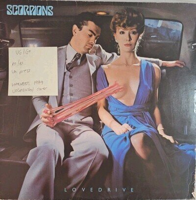 Scorpions Lovedrive Vinyl Record VG/G+ SHSP 4097 1979 Uncensored Cover