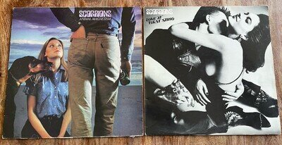 SCORPIONS - LOVE AT FIRST STING/ANIMAL MAGNETISM EX/VG+ VINYL LP /PRINTED INNER