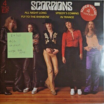 Scorpions All Night Long Vinyl Record EX/VG PC9402 1978