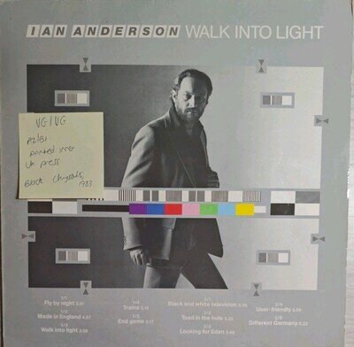 Ian Anderson Walk Into Light Vinyl Record VG/VG CDL1443 1983
