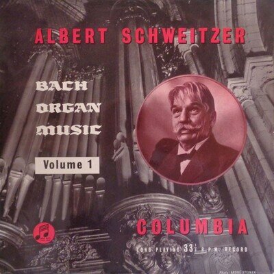 Johann Sebastian Bach - Albert Schweitzer - Bach Organ Music Volume 1 (LP, Mo...