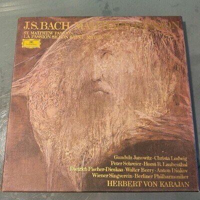 Johann Sebastian Bach Matthaus Passion 4 LP Box Set